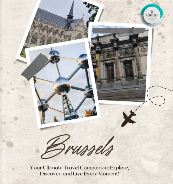 A collage showcasing Brussels’ Atomium, the historic Grand Place, and the intricate architecture of its iconic buildings.