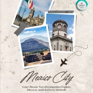 A vibrant collage of Mexico City's landmarks, including the Angel of Independence, historic Zócalo, and colorful markets.