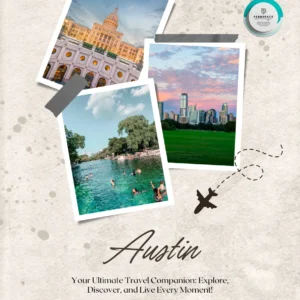 A dynamic view of Austin, Texas, featuring the vibrant live music scene, the Texas State Capitol, and Lady Bird Lake.