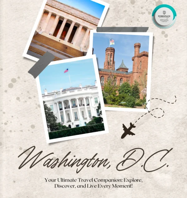 A captivating visual of Washington D.C.'s landmarks, including the Capitol Building, Lincoln Memorial, and the Washington Monument.