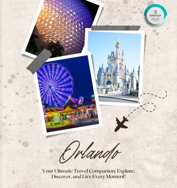 A lively snapshot of Orlando featuring its famous theme parks, city skyline, and scenic lakes.