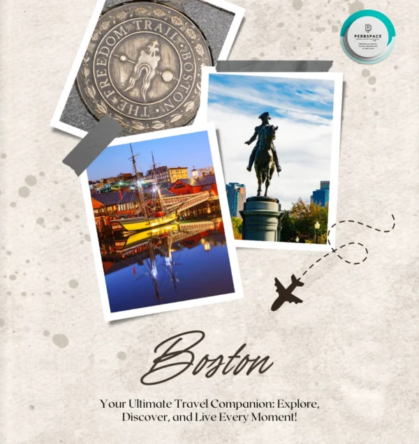 A charming view of Boston showcasing the historic Freedom Trail, Fenway Park, and scenic Charles River.