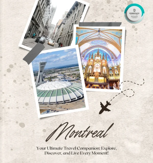 A cultural mix of Montreal’s old town, Notre-Dame Basilica, and the bustling streets filled with art and culture.