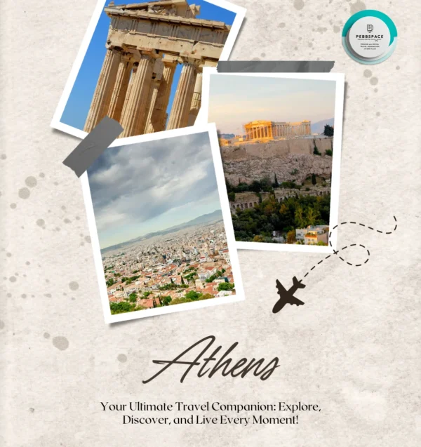Collage of ancient ruins and cityscape of Athens, featuring the Acropolis and traditional Greek architecture
