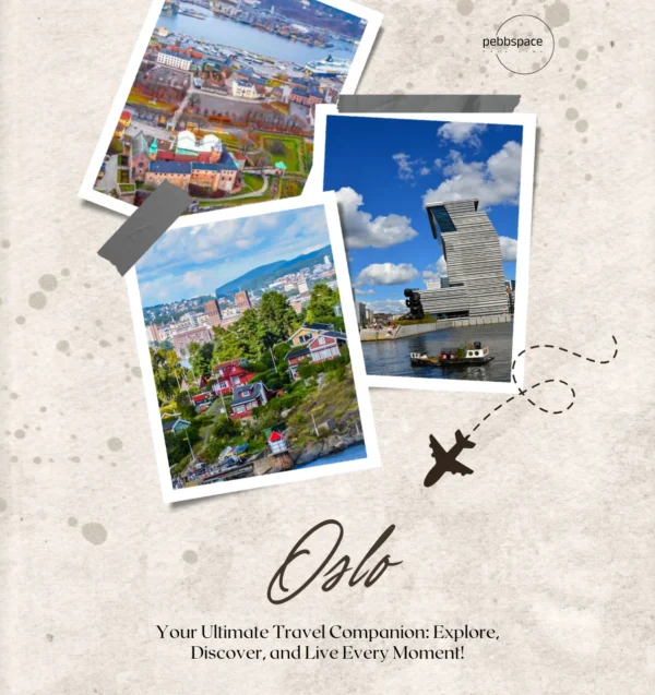 Modern architecture and scenic waterfront of Oslo, Norway with natural surroundings