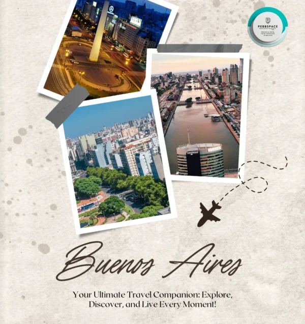 Buenos Aires street with colorful buildings, tango dancers, and lively atmosphere