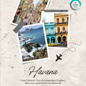 Havana street scene with classic vintage cars, colorful buildings, and vibrant street life