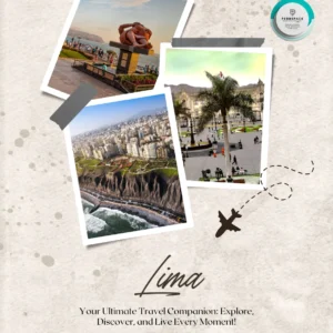Lima coastline with Miraflores cliffs, colonial architecture, and ocean sunset view