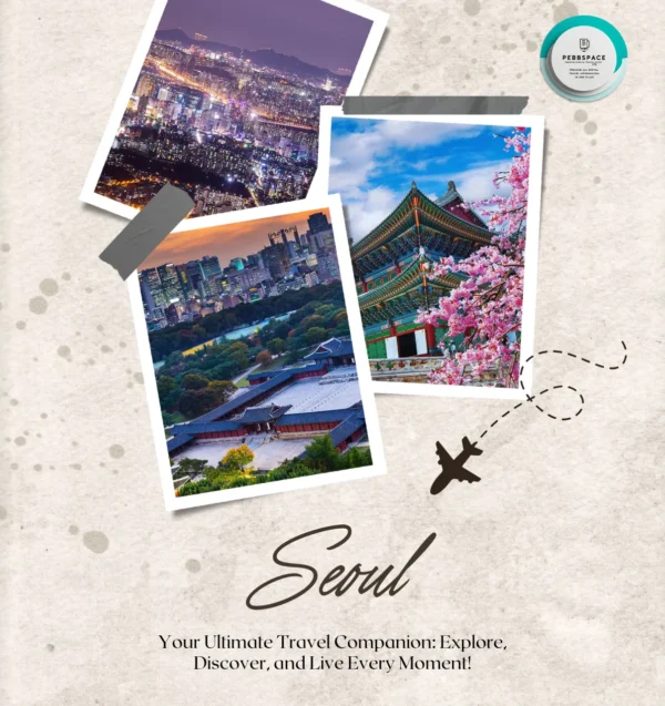 Skyline of Seoul with Namsan Tower, traditional temple rooftops, and city lights
